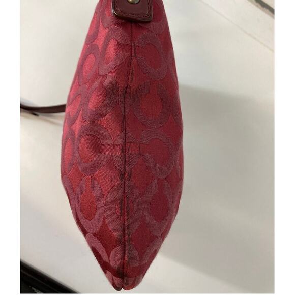 COACH 43107 SMALL WINE SIGNATURE PRINT CANVAS CROSSBODY BAG - Picture 7 of 15